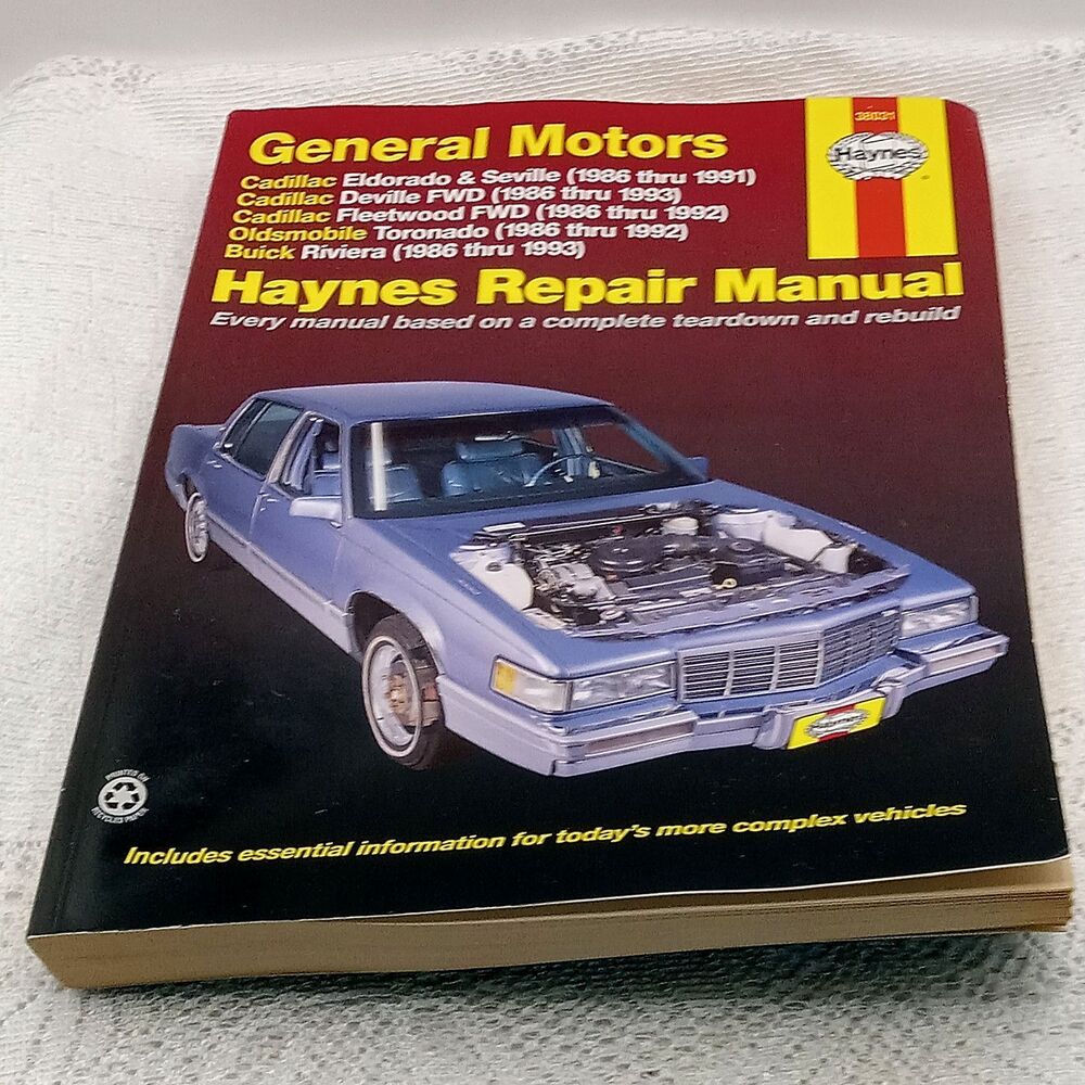 Haynes General Motors Auto Repair Manual 38031 Cadillac Oldsmobile Buick 80s-90s